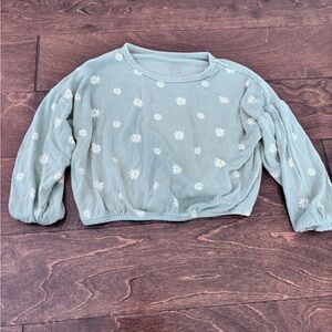 Kyte BABY Green Sweater with Daisy Print